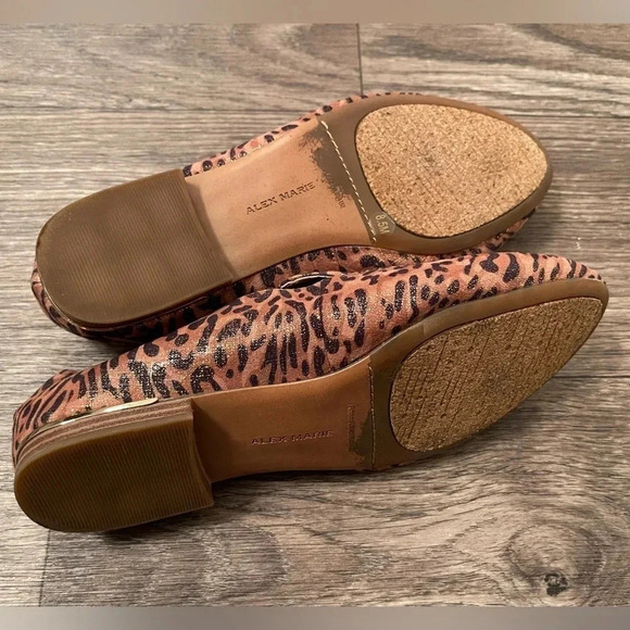 Alex Marie metallic leopard print loafers - Picture 5 of 10